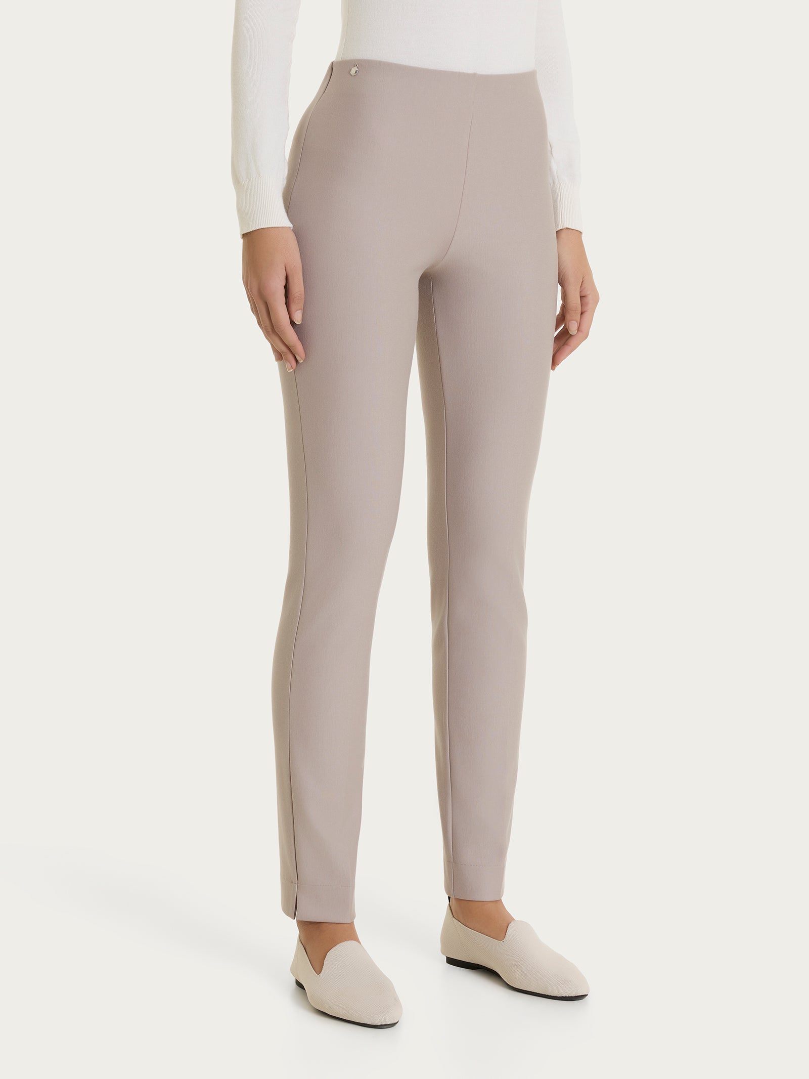 Pantalone a sigaretta con spacchetti in Compact Grigi Donna - Ragno