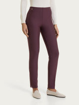 Pantalone a sigaretta con spacchetti in Compact Viola Donna - Ragno