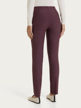 Pantalone a sigaretta con spacchetti in Compact Viola Donna - Ragno