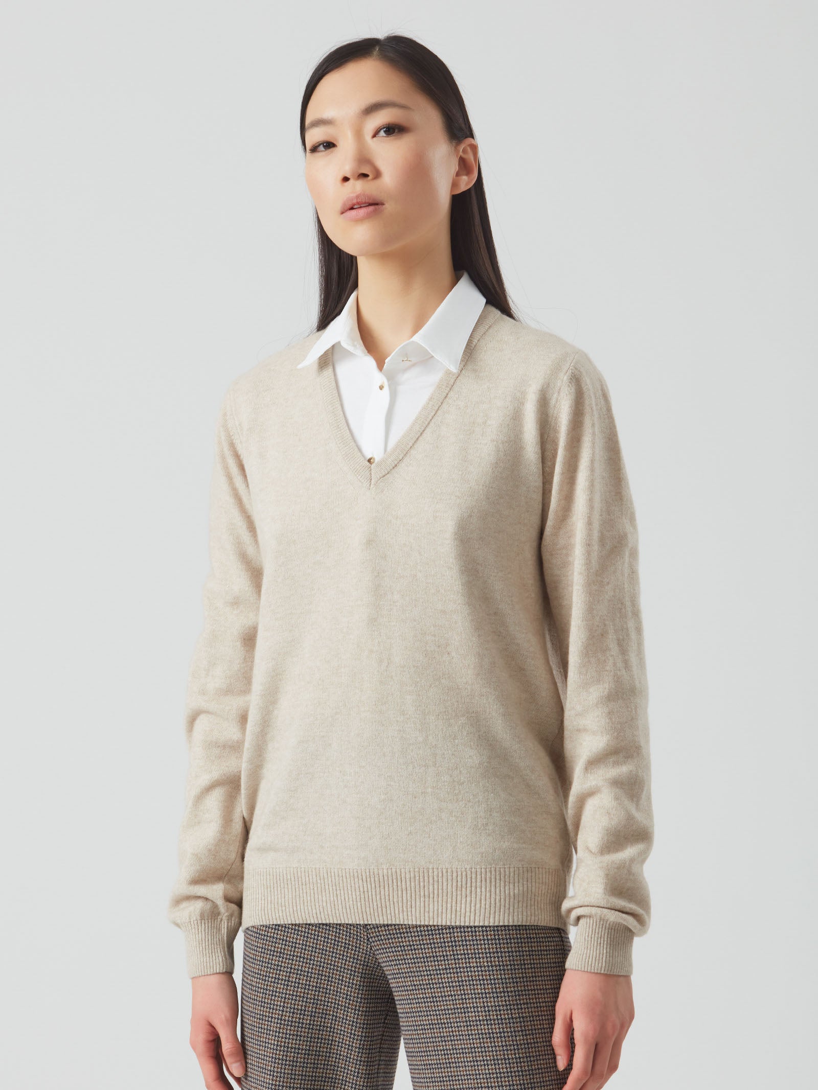 Maglia scollo a V in Cashmere Blend -  - Ragno