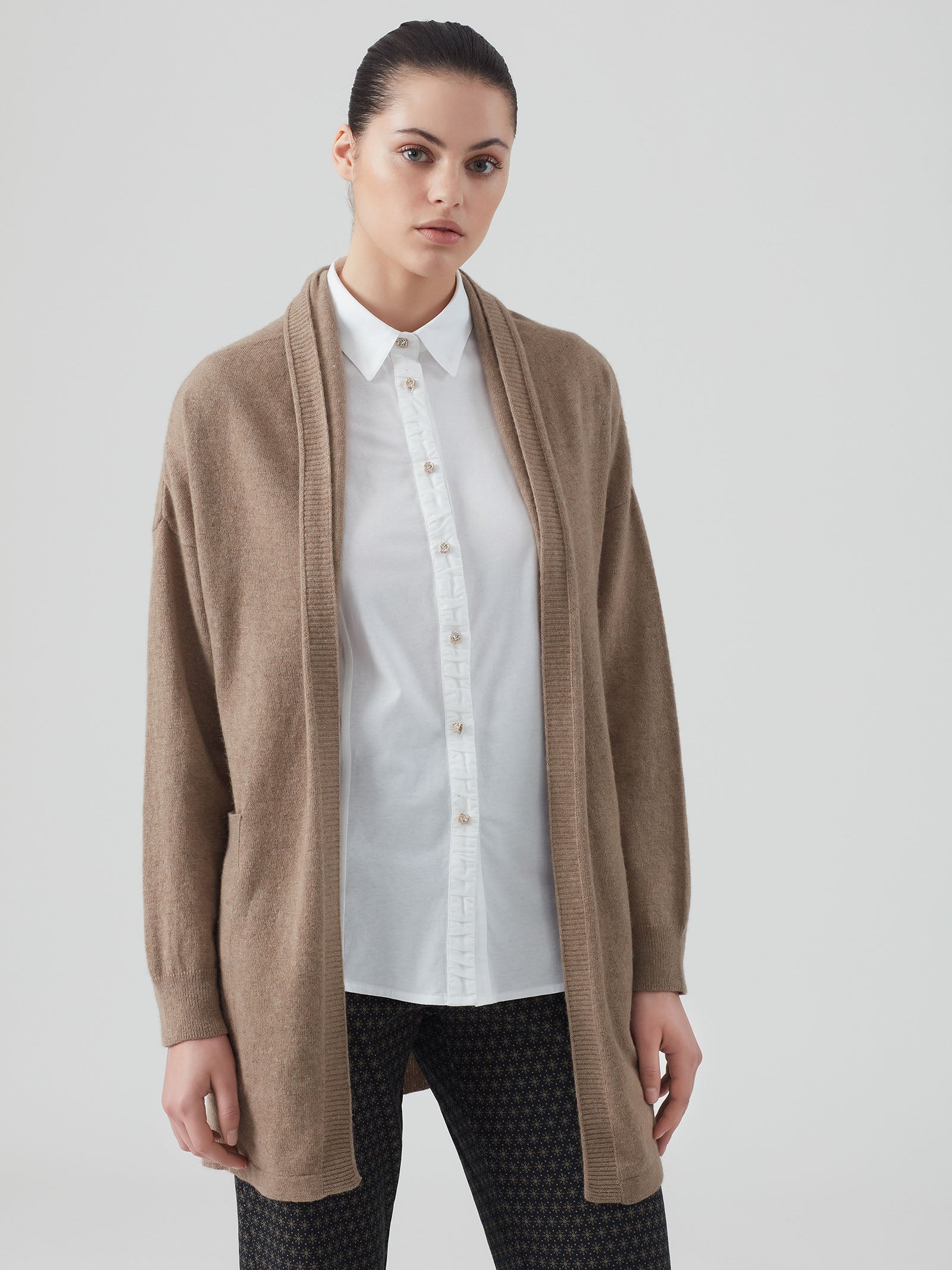 Cardigan aperto in Cashmere Blend -  - Ragno