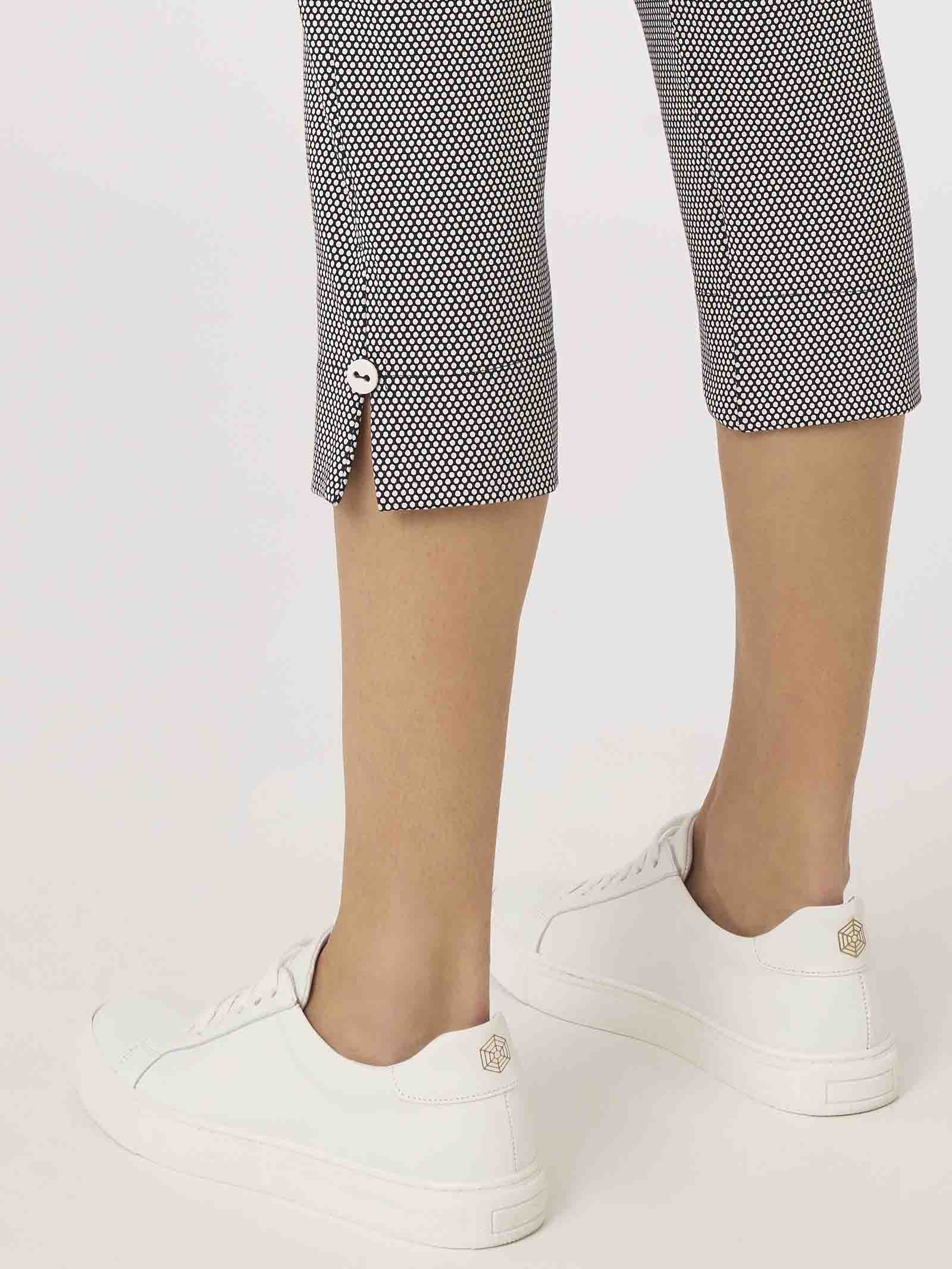 Pantalone capri in maglia denim a pois -  - Ragno