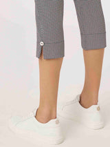 Pantalone capri in maglia denim a pois -  - Ragno