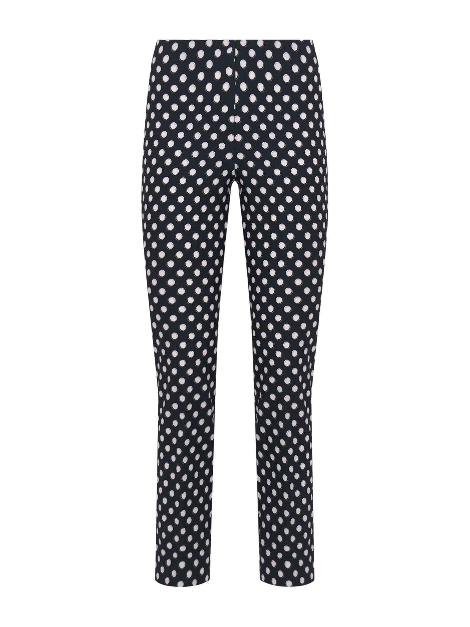 Pantalone a sigaretta cropped a pois in Digital Compact -  - Ragno