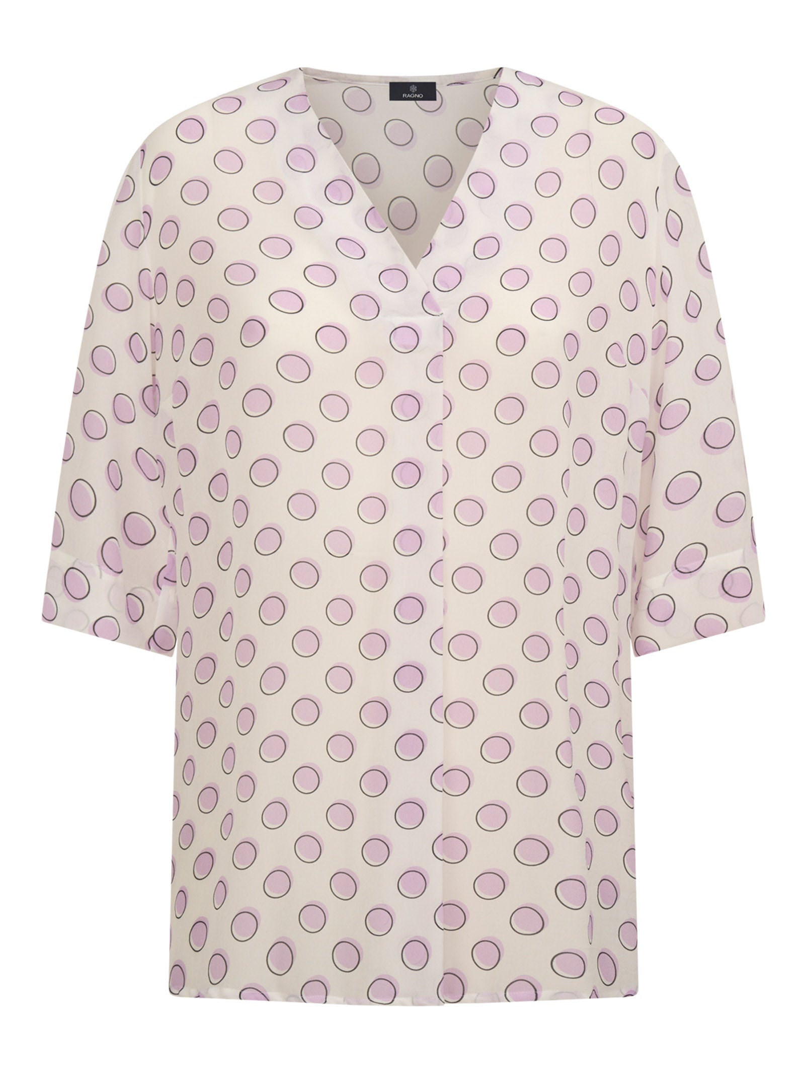 Blusa a pois in georgette di EcoSeta -  - Ragno