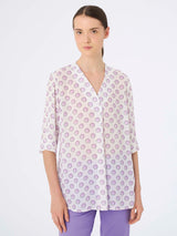 Blusa a pois in georgette di EcoSeta -  - Ragno