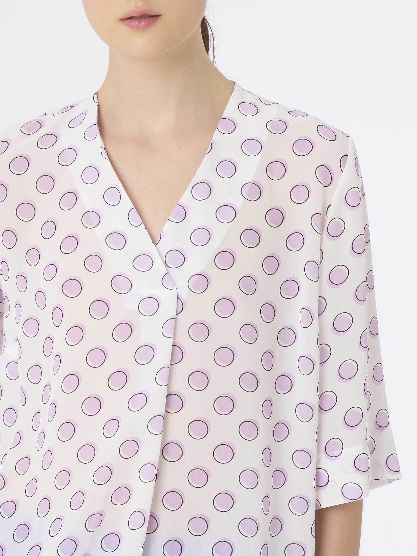 Blusa a pois in georgette di EcoSeta -  - Ragno