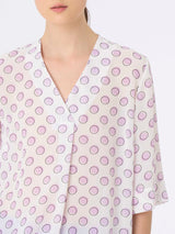 Blusa a pois in georgette di EcoSeta -  - Ragno