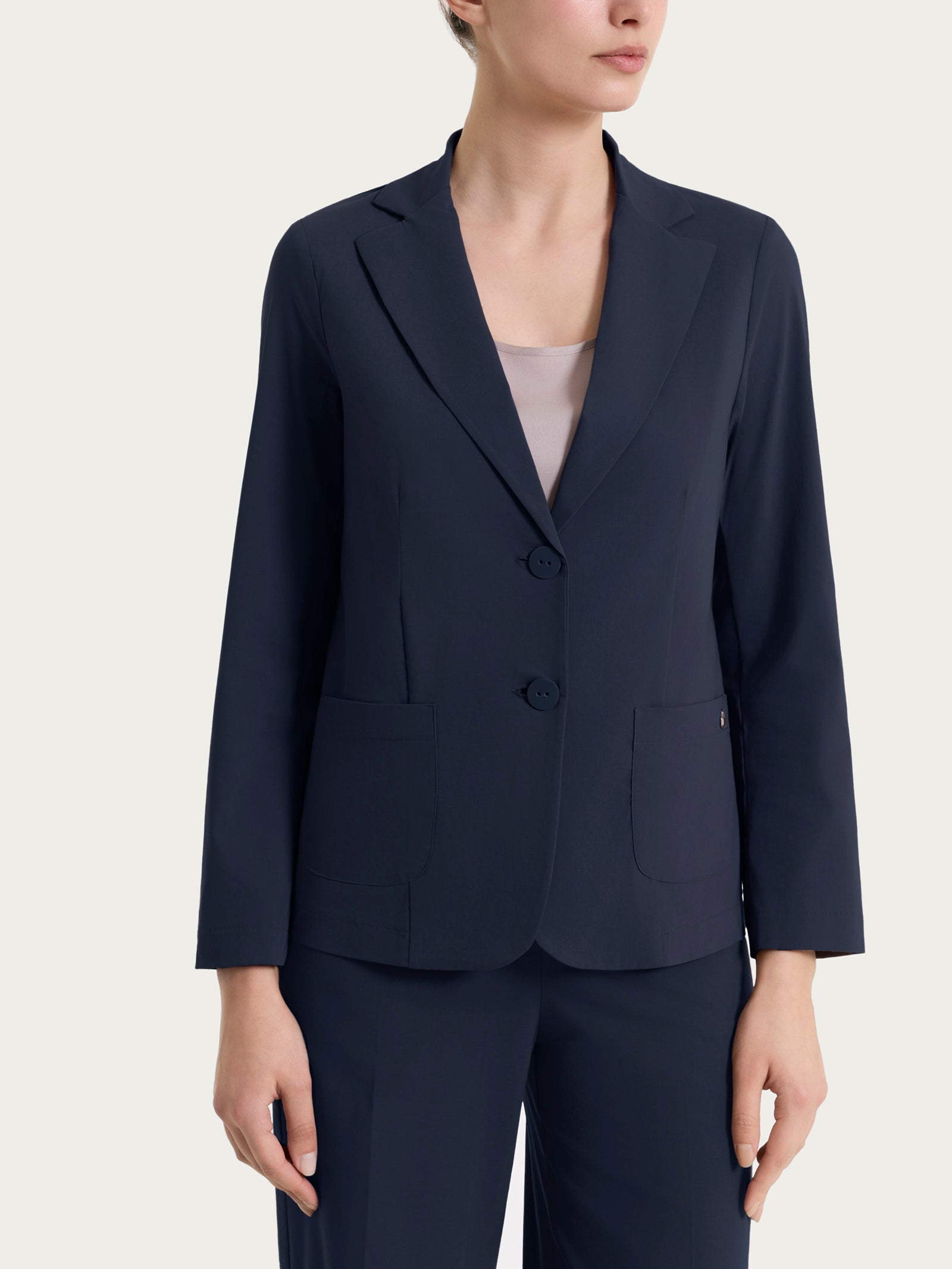 Blazer leggero con chiusura a due bottoni in Super Fresh Blu Donna - Ragno