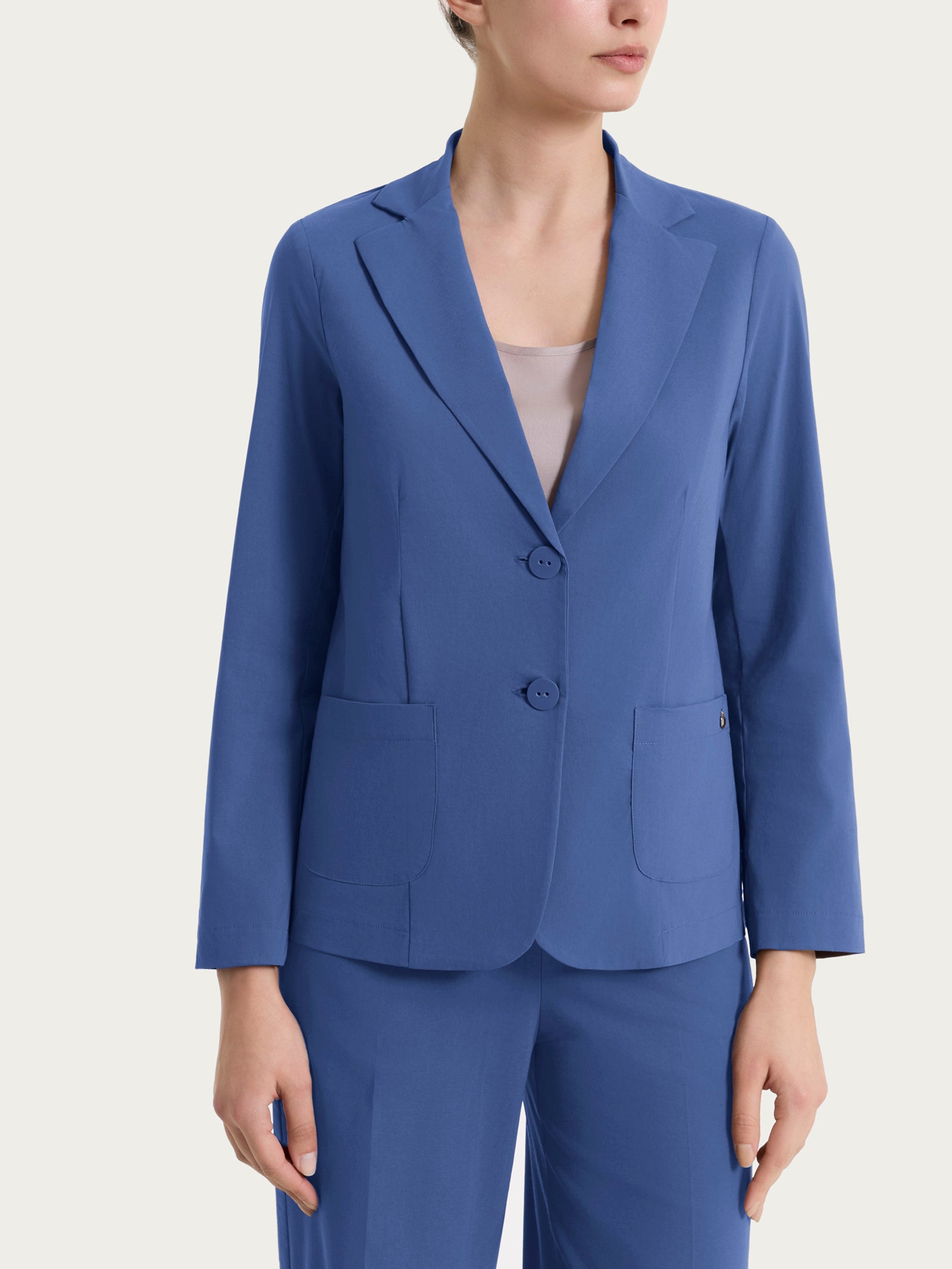 Blazer leggero con chiusura a due bottoni in Super Fresh Blu Donna - Ragno