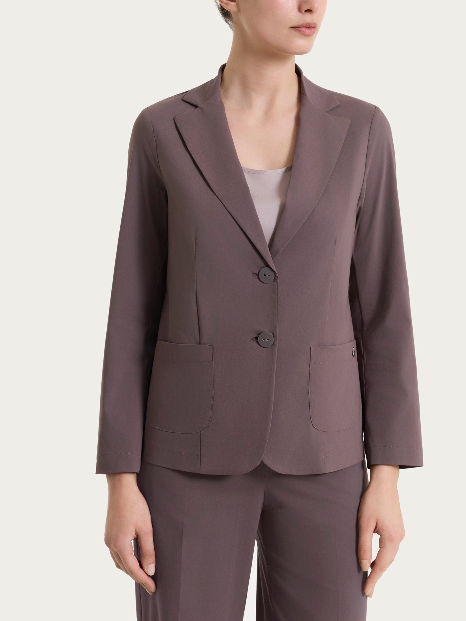 Blazer leggero con chiusura a due bottoni in Super Fresh Marroni Donna - Ragno