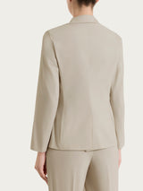 Blazer leggero con chiusura a due bottoni in Super Fresh Marroni Donna - Ragno