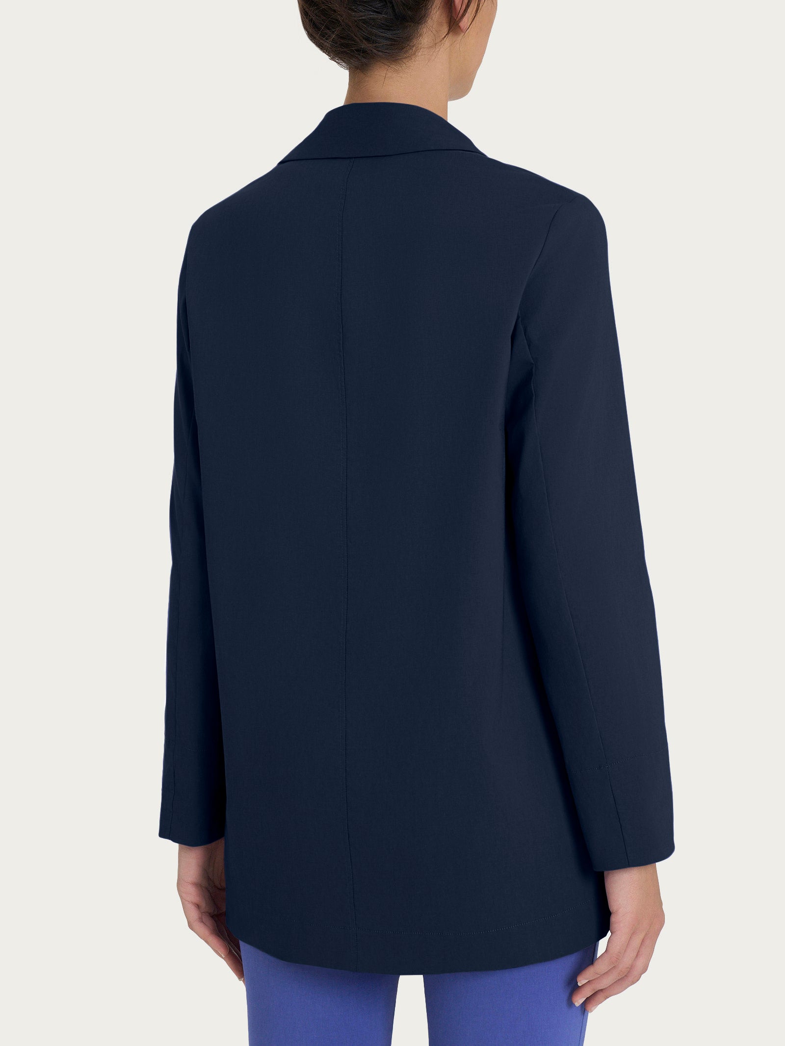 Blazer leggero destrutturato in Super Fresh Blu Donna - Ragno