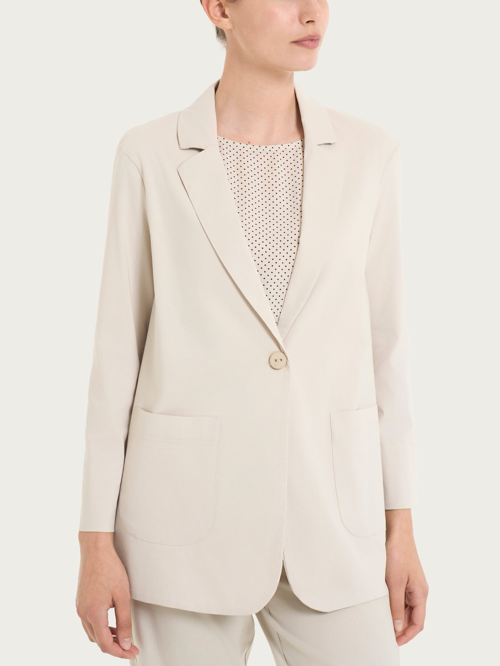 Blazer leggero destrutturato in Super Fresh Bianchi Donna - Ragno