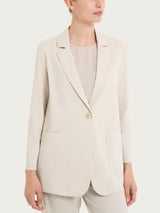 Blazer leggero destrutturato in Super Fresh Bianchi Donna - Ragno