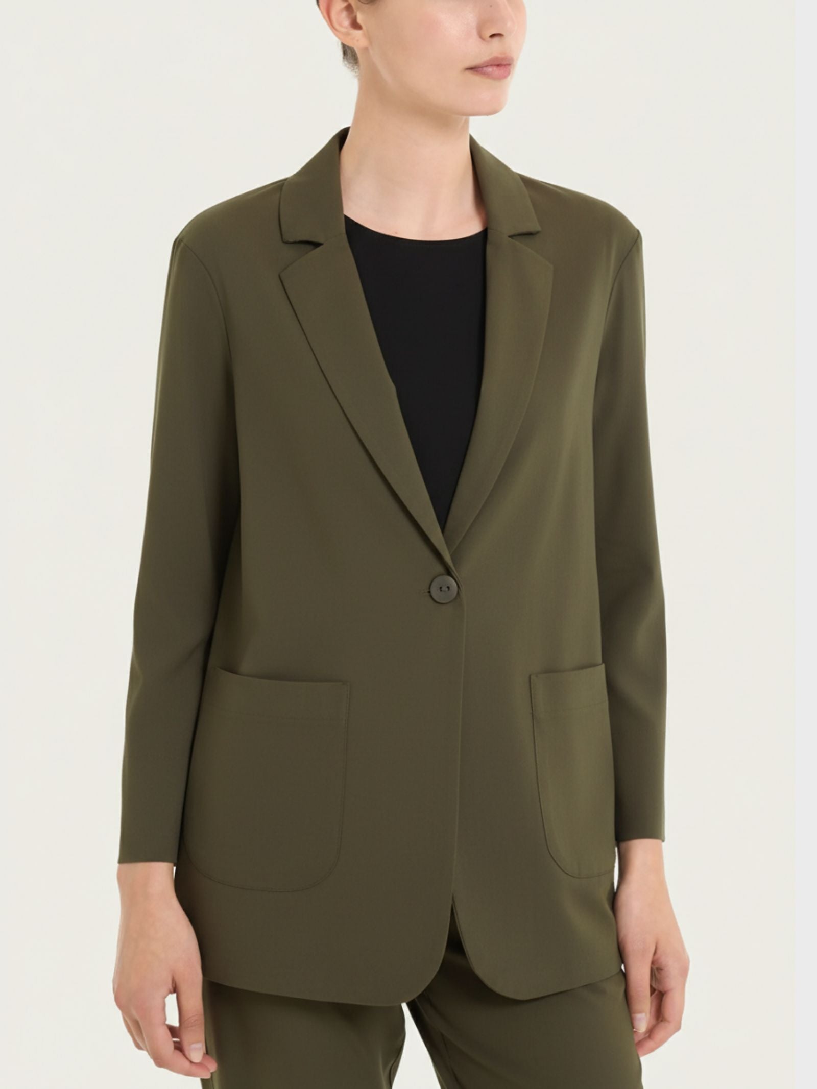 Blazer leggero destrutturato in Super Fresh Verdi Donna - Ragno