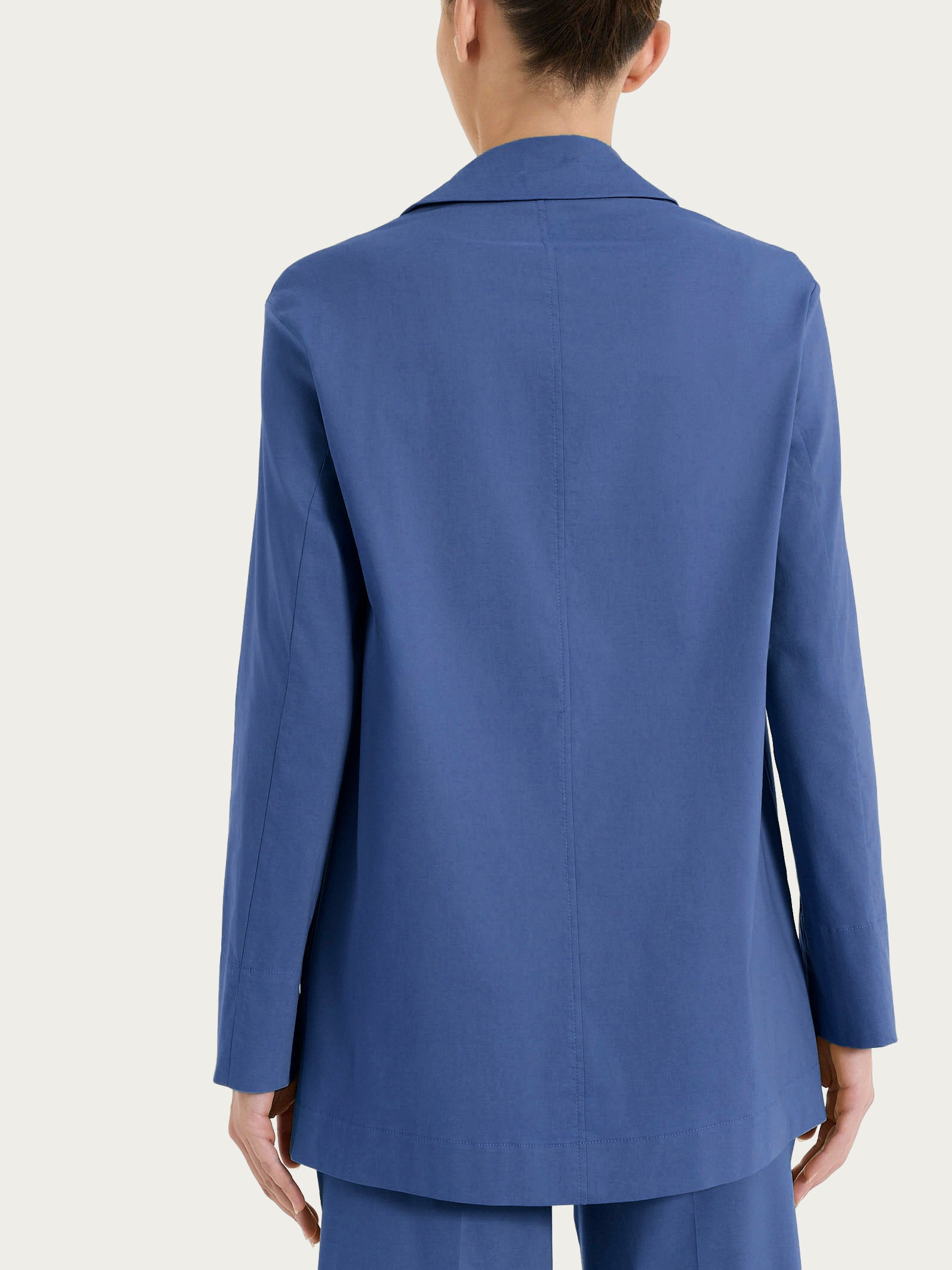 Blazer leggero destrutturato in Super Fresh Blu Donna - Ragno