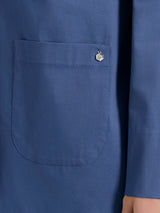 Blazer leggero destrutturato in Super Fresh Blu Donna - Ragno