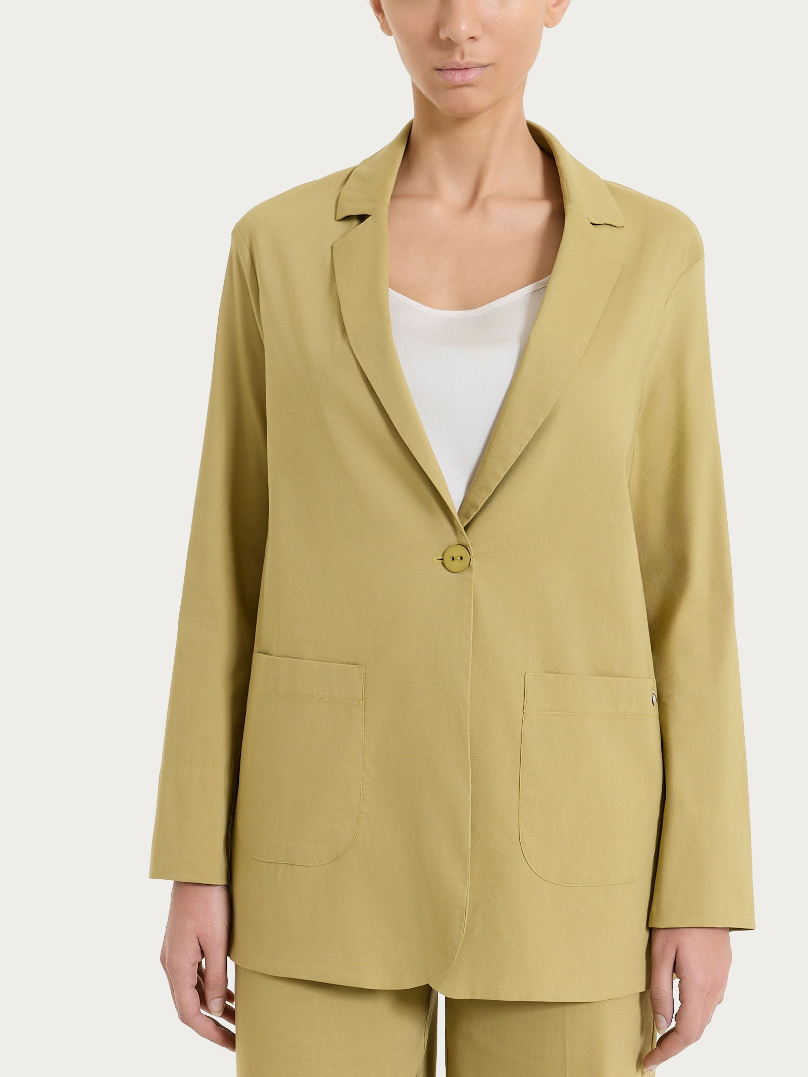 Blazer leggero destrutturato in Super Fresh Verdi Donna - Ragno