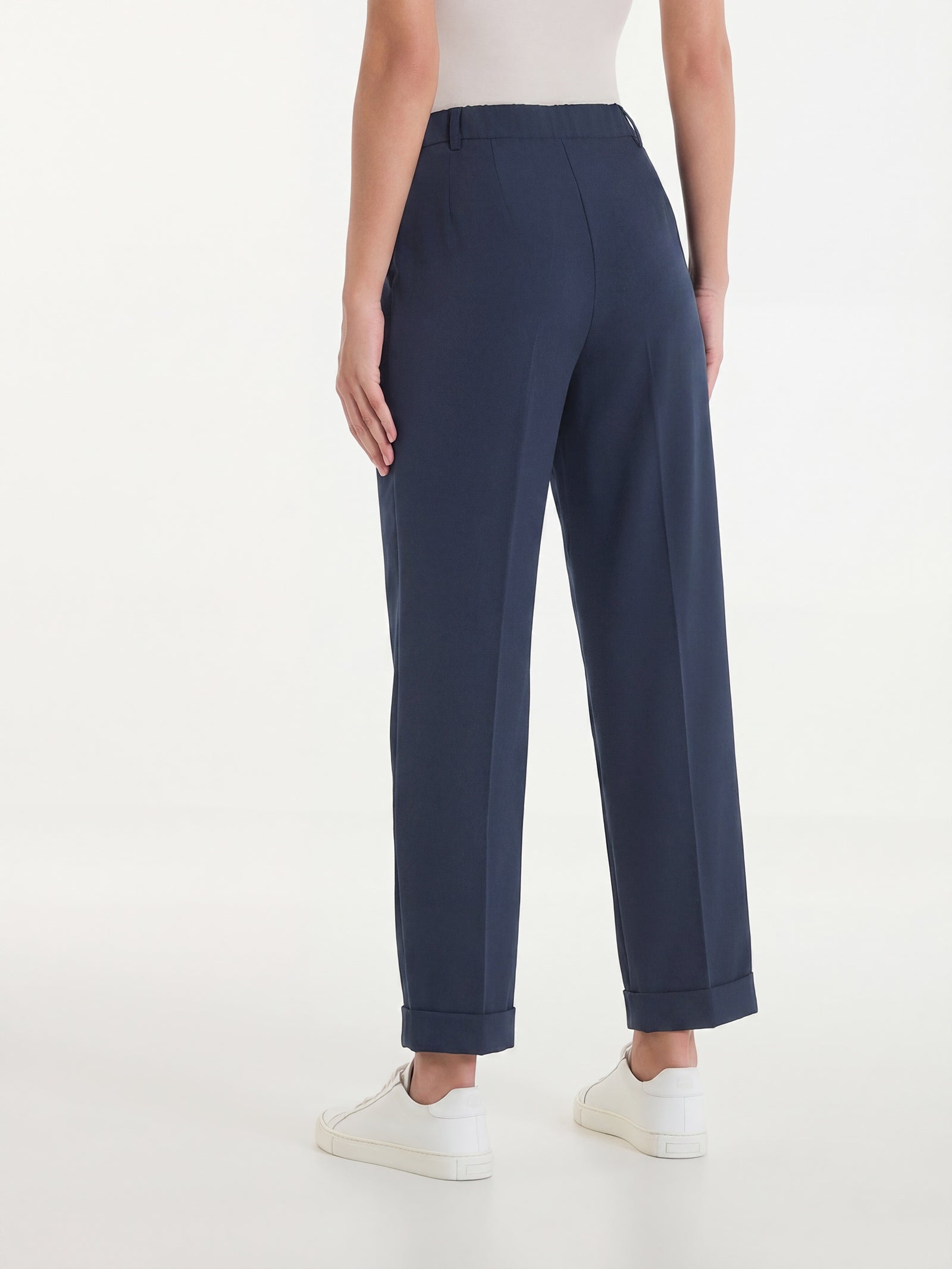 Pantalone a carota con tasche in Super Fresh Blu Donna - Ragno