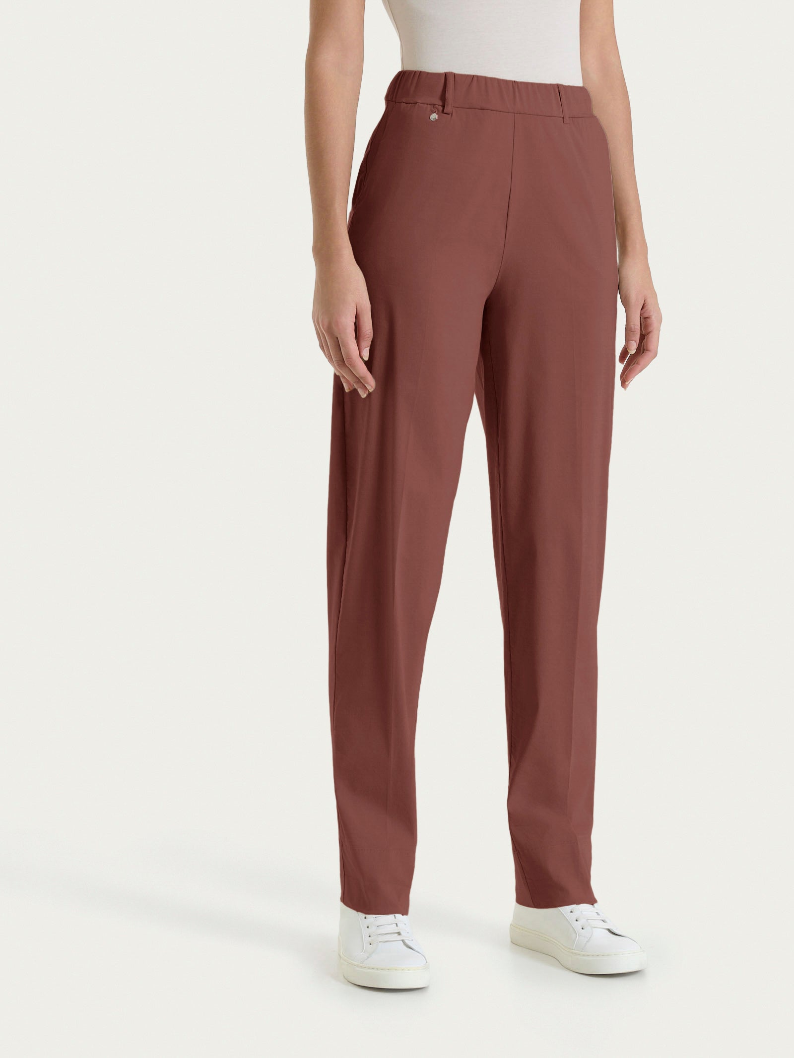 Pantalone a carota con tasche in Super Fresh Marroni Donna - Ragno