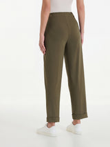 Pantalone a carota con tasche in Super Fresh Verdi Donna - Ragno