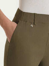 Pantalone a carota con tasche in Super Fresh Verdi Donna - Ragno