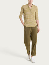 Pantalone a carota con tasche in Super Fresh Verdi Donna - Ragno