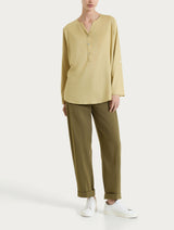 Pantalone a carota con tasche in Super Fresh Verdi Donna - Ragno