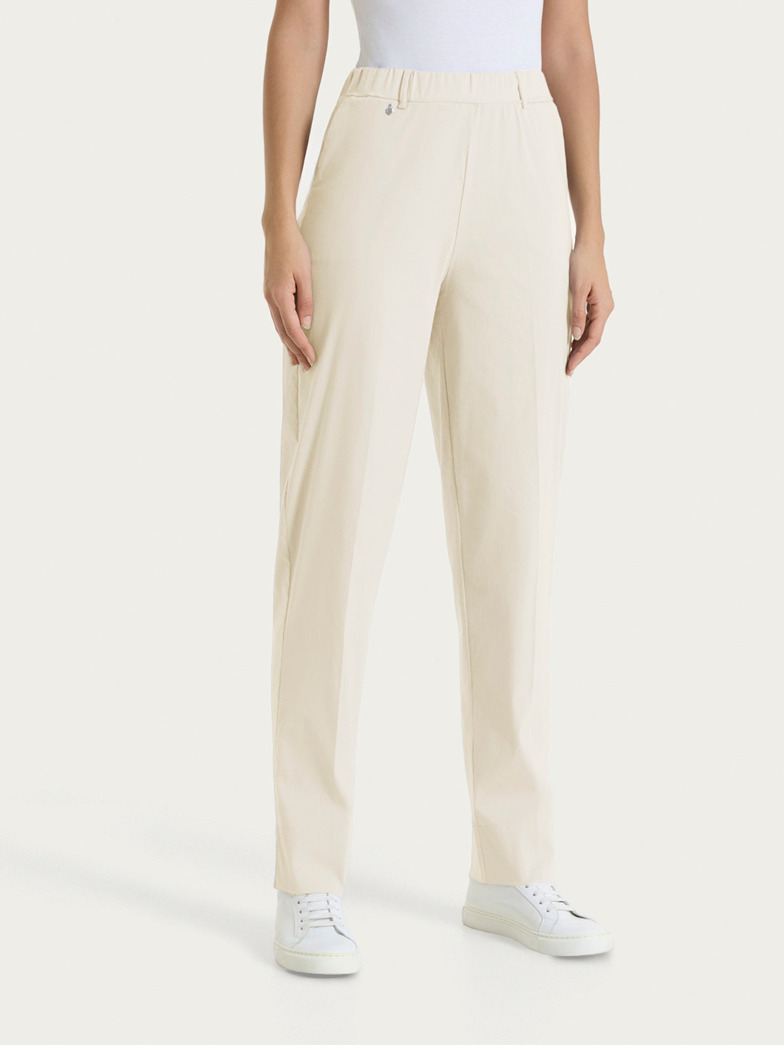 Pantalone a carota con tasche in Super Fresh Bianchi Donna - Ragno