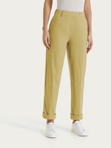 Pantalone a carota con tasche in Super Fresh Verdi Donna - Ragno