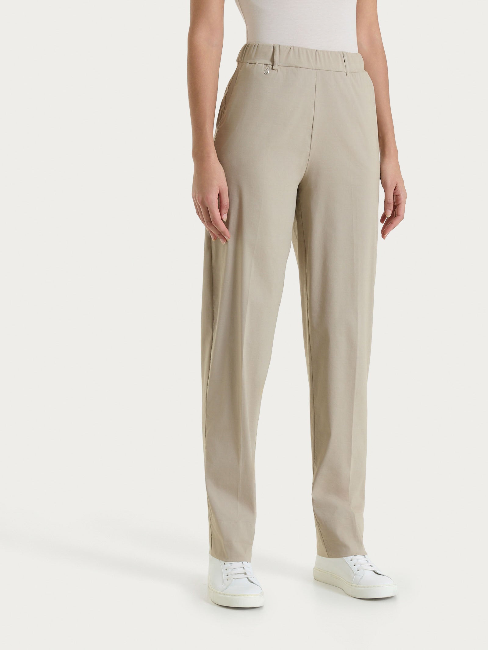 Pantalone a carota con tasche in Super Fresh Marroni Donna - Ragno