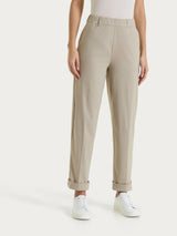 Pantalone a carota con tasche in Super Fresh Marroni Donna - Ragno