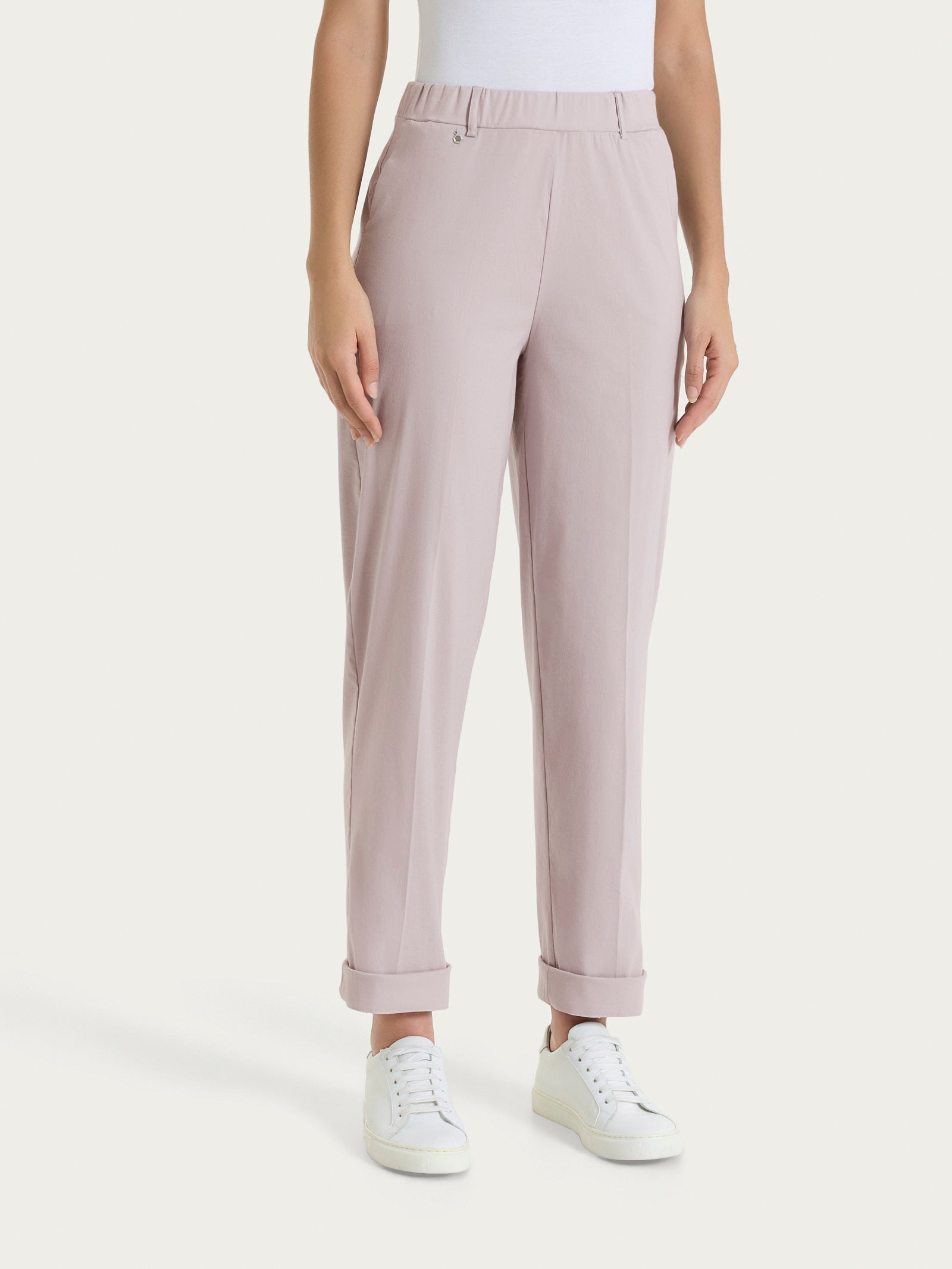 Pantalone a carota con tasche in Super Fresh Rosa Donna - Ragno
