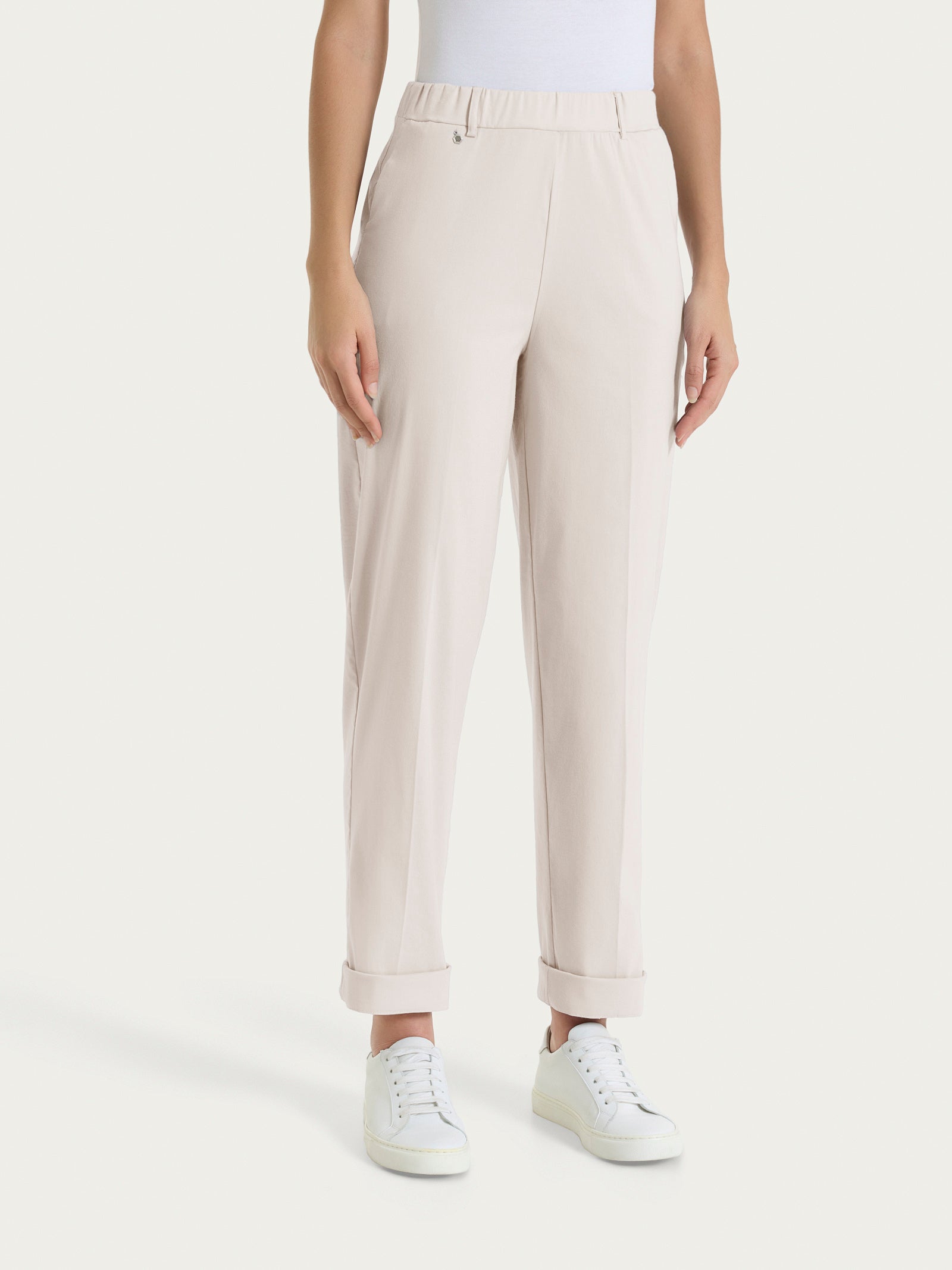 Pantalone a carota con tasche in Super Fresh Rosa Donna - Ragno