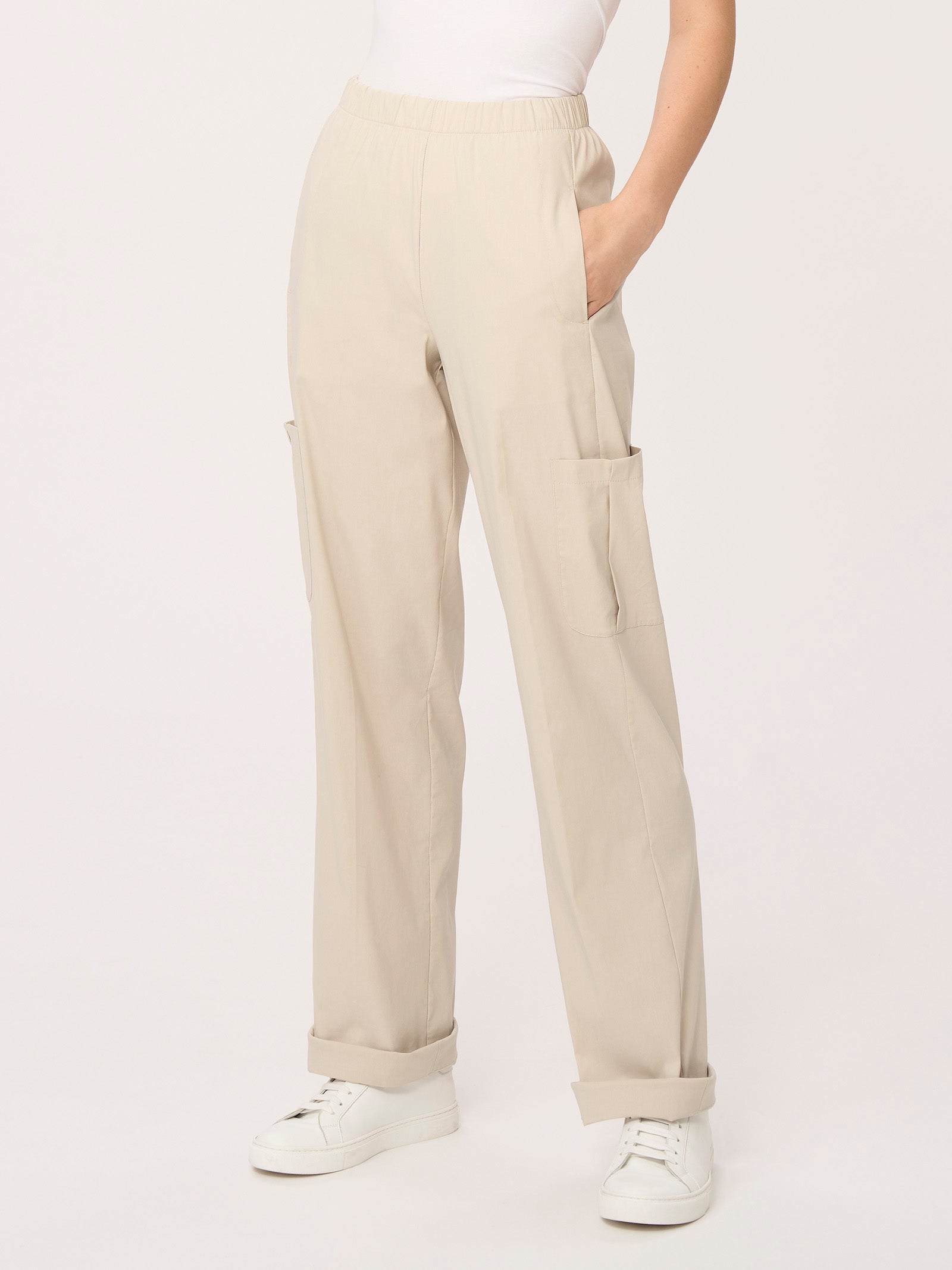 Pantalone ampio cargo in tessuto Super Fresh -  - Ragno