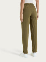 Pantalone jogger con tasche in Super Fresh Verdi Donna - Ragno