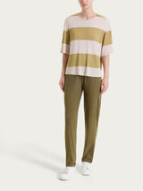 Pantalone jogger con tasche in Super Fresh Verdi Donna - Ragno