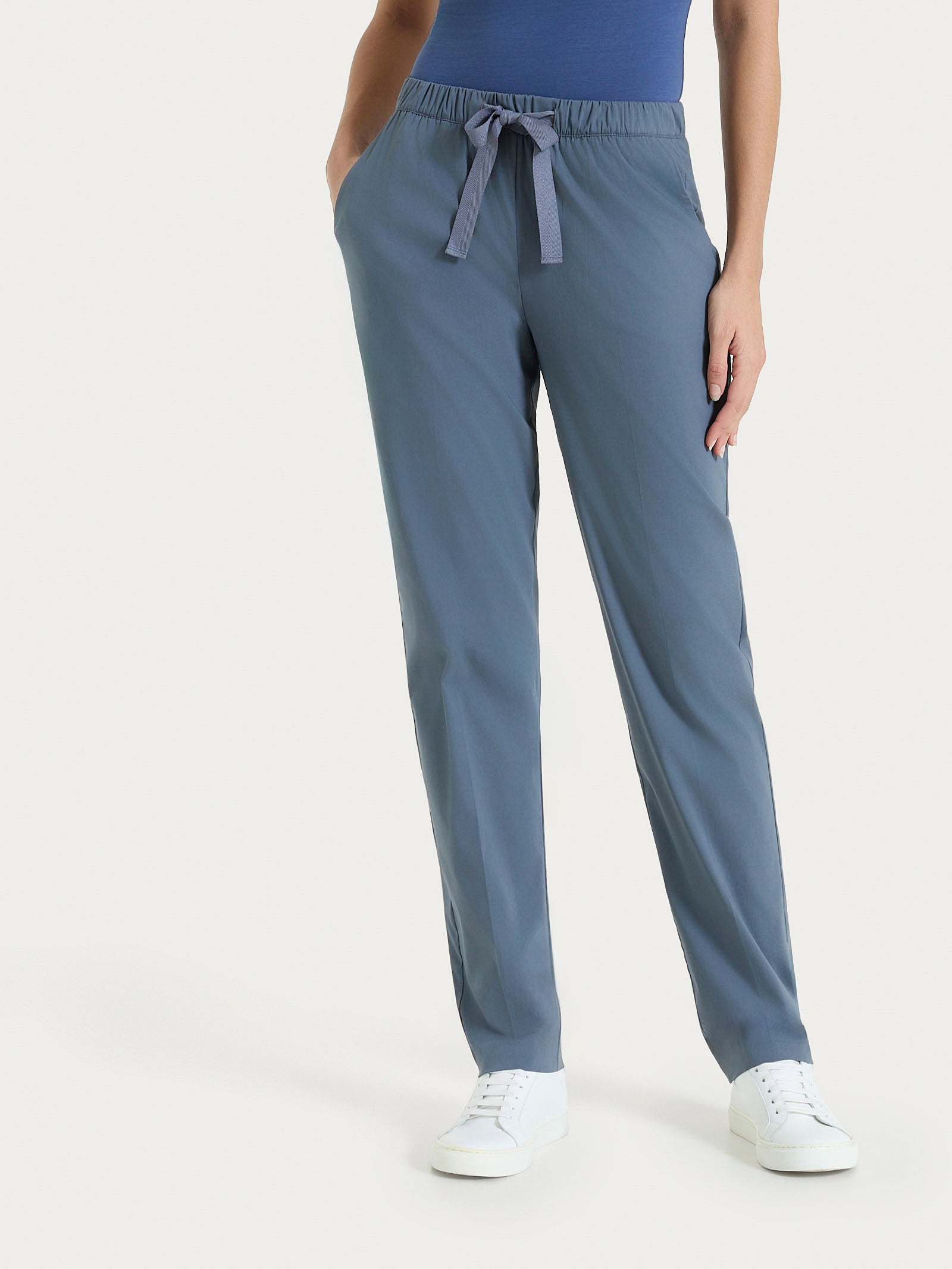 Pantalone jogger con tasche in Super Fresh Neri Donna - Ragno