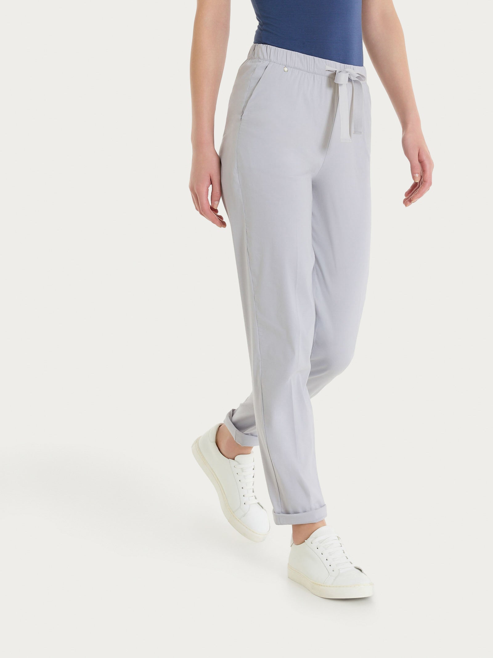 Pantalone jogger con tasche in Super Fresh Grigi Donna - Ragno