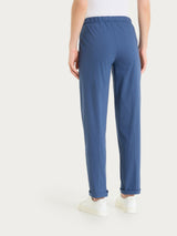 Pantalone jogger con tasche in Super Fresh Blu Donna - Ragno