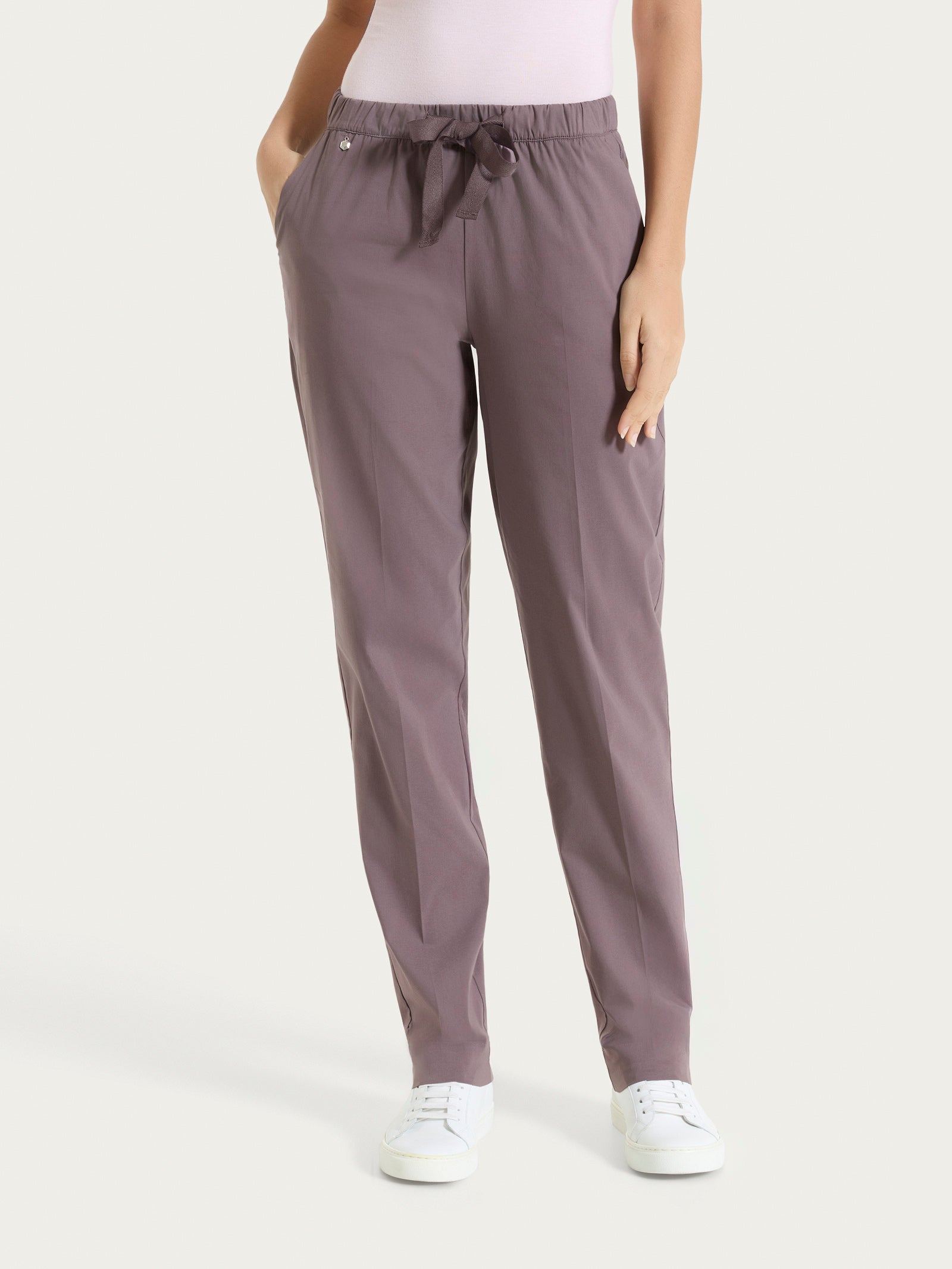 Pantalone jogger con tasche in Super Fresh Marroni Donna - Ragno