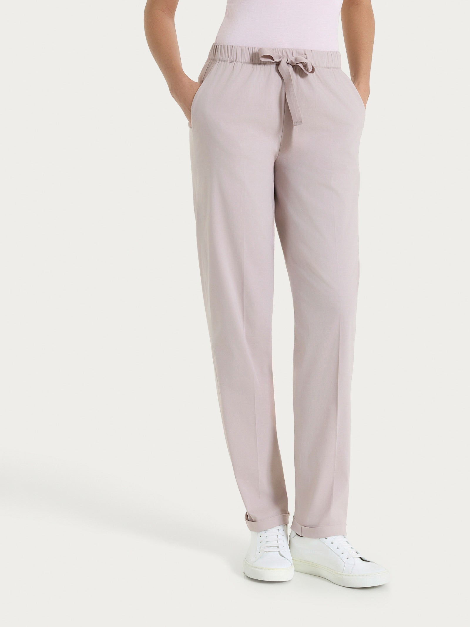 Pantalone jogger con tasche in Super Fresh Rosa Donna - Ragno