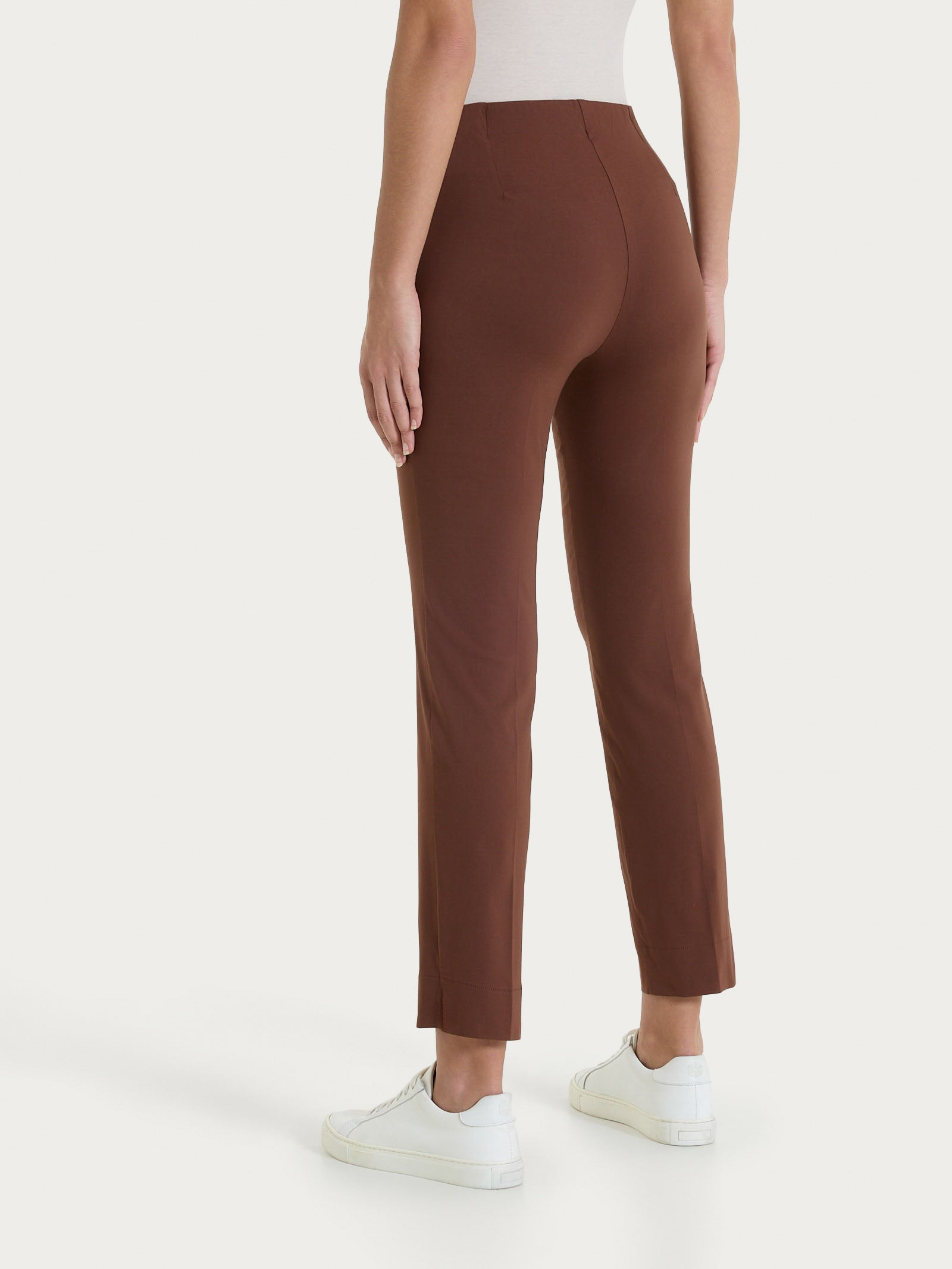 Pantalone capri con spacchetti in Super Fresh Marroni Donna - Ragno