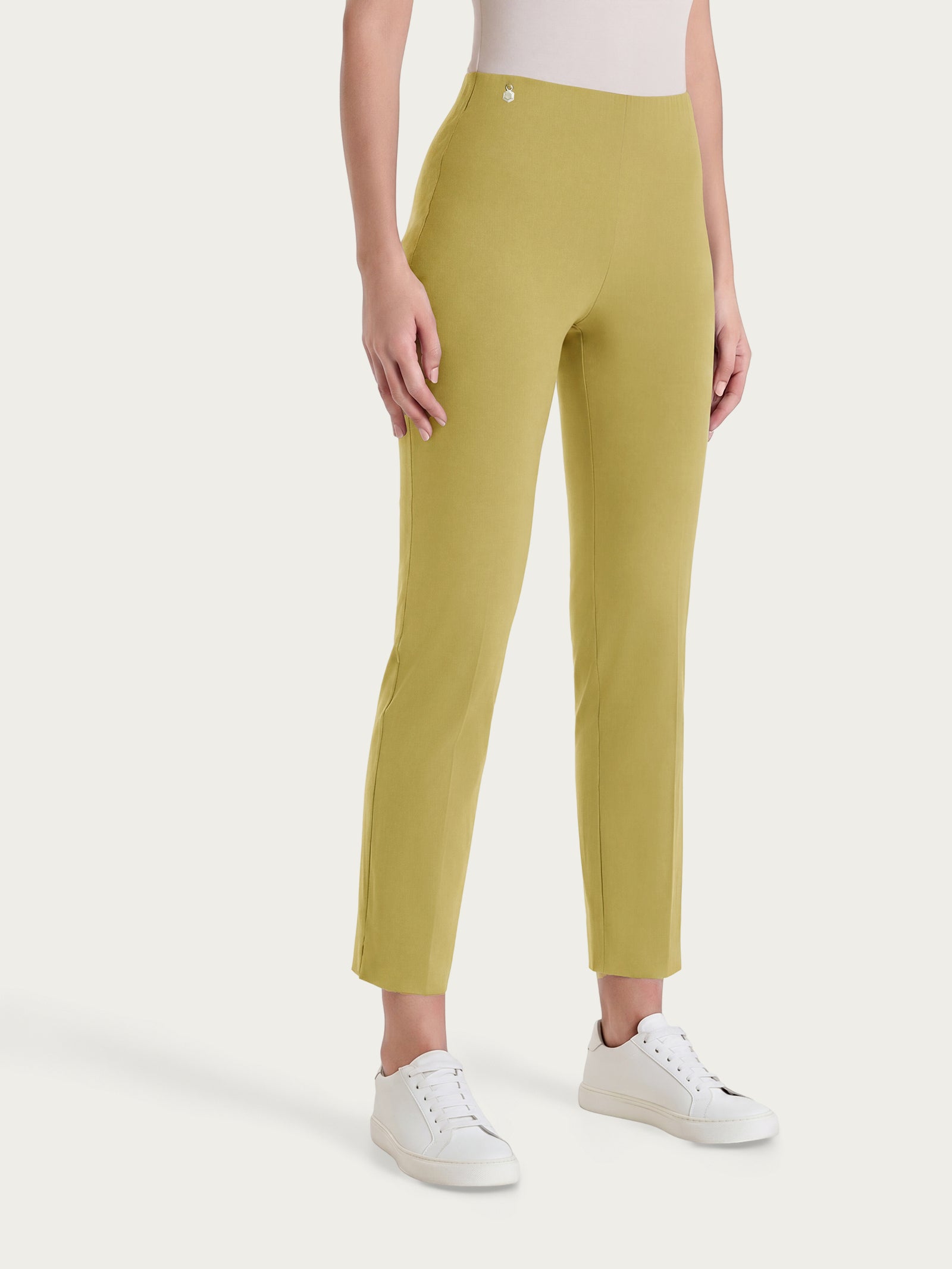 Pantalón capri con aberturas en verde Super Fresh Mujer - Ragno
