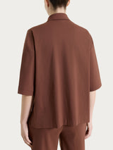 Camicia con manica corta in Super Fresh Marroni Donna - Ragno