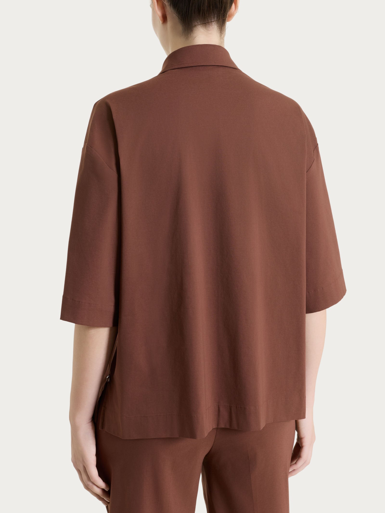 Camicia con manica corta in Super Fresh Marroni Donna - Ragno