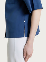 Camicia con manica corta in Super Fresh Blu Donna - Ragno