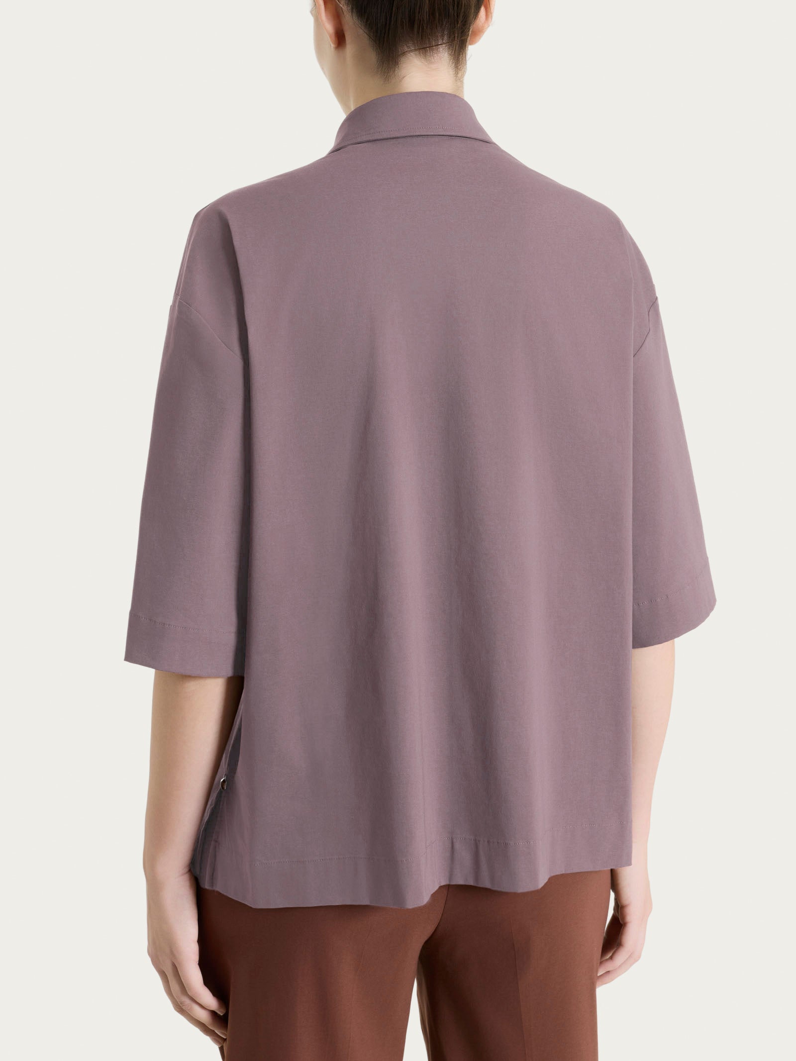 Camicia con manica corta in Super Fresh Marroni Donna - Ragno