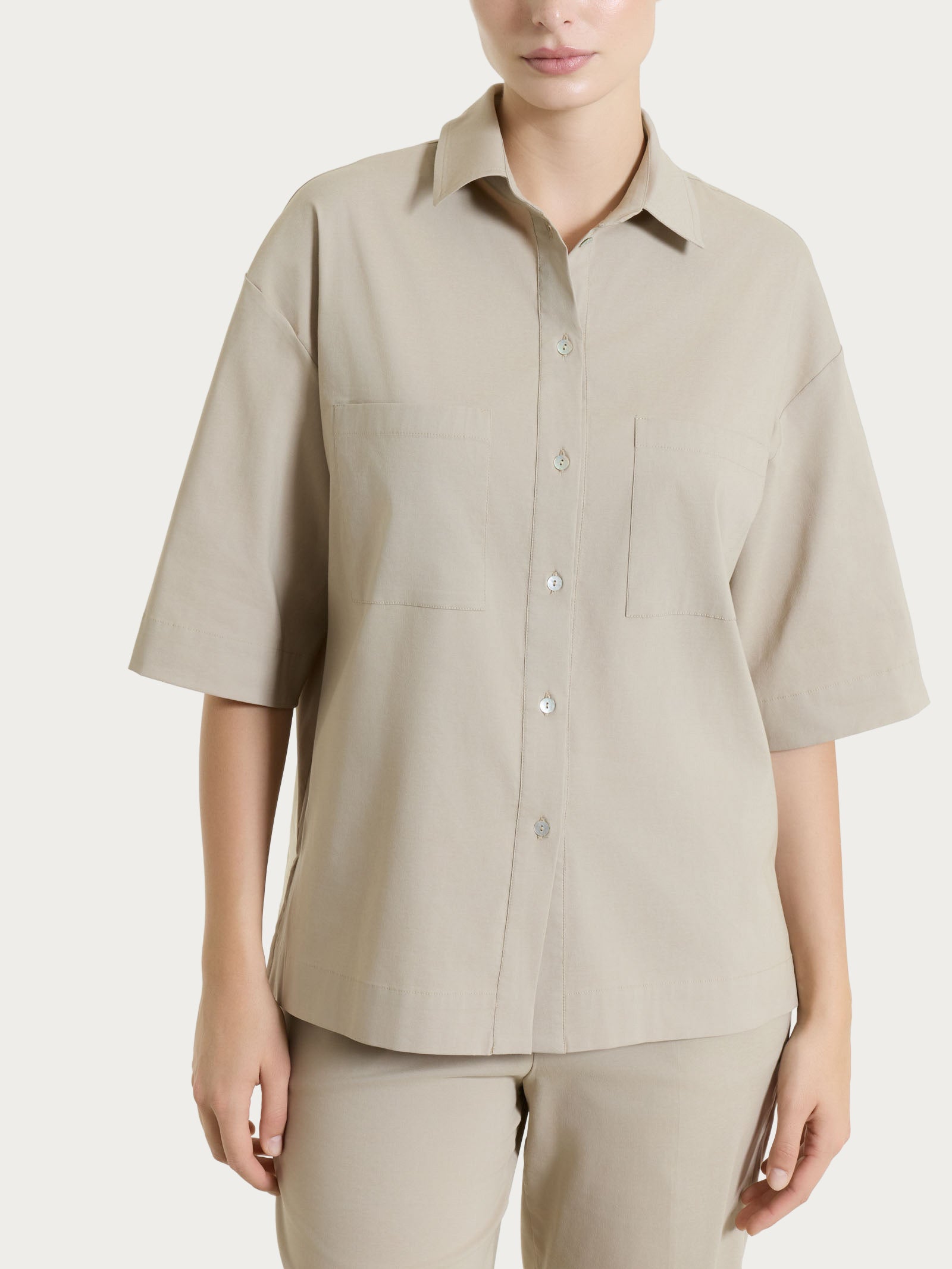 Camicia con manica corta in Super Fresh Marroni Donna - Ragno